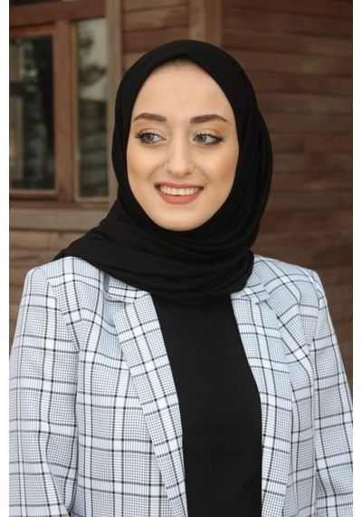 Kadın Siyah Penye Şal Siyah