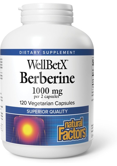 Natural Factors Wellbetx Berberine 500 Mg 120 Vegetarian Capsules Usa Menşeii Orijinal Dmmedicineden