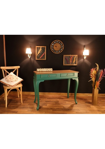 Wooding 120 Cm Çekmeceli Masif Yeşil Naturel Dresuar (548589977) Yeşil