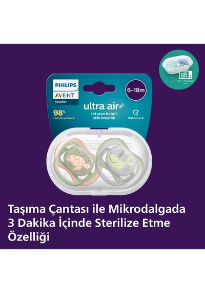 Philips- Ultra Air Emzik 6-18 Ay 2'li Erkek Scf085/60, Standart