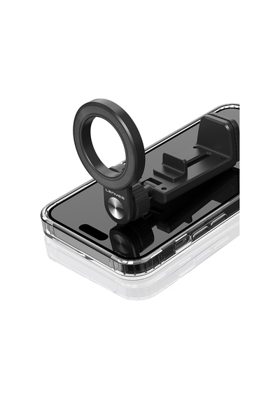 Lenyes Cr187 Oynar Başlıklı Magnetik Masa Telefon Tutucu Siyah