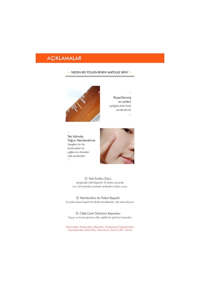 Missha Bee Pollen Renew Ampoule Skin Arı Poleni İçeren Besleyici ve Nemlendirici Tonik 150 ML