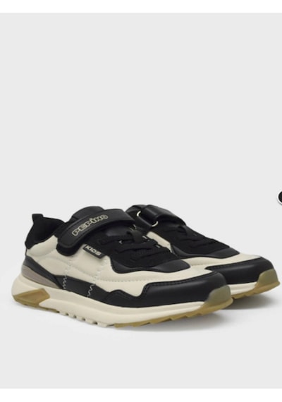 Pepino Spor Sneaker Ayakkabı Ortopedik Siyah Bej