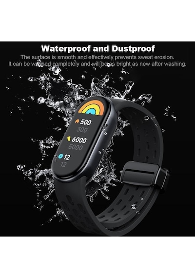 Xiaomi İle Uyumlu Mi Band 10/9/8 İçin Nefes Alabilen Silikon Air Loop Smart Band10 Kordon Manyetik Toka Mekanizmalı Deformasyona Dayanıklı Yumuşak Mi Band 10 Kordonu