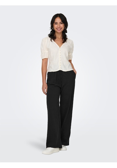 Only Onltızana Cotton Loose Pants Wvn Noos Kadın Siyah Pantolon - 15319090