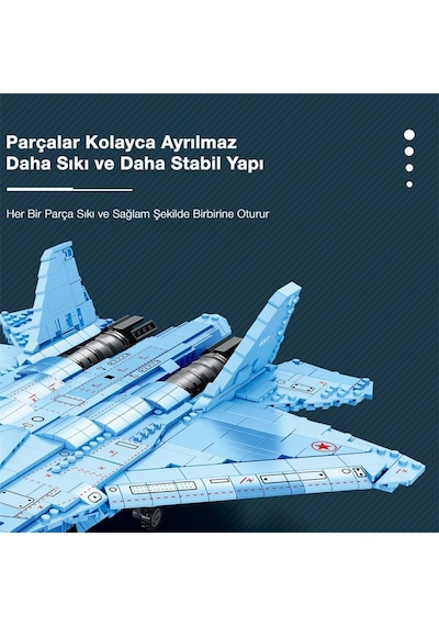 Reobrix Fighter Aircraft Russian Sukhoi Su-57 33030 Brick Yapım Seti