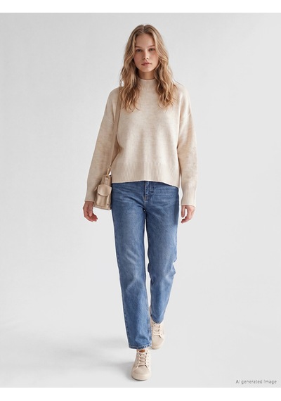 Lcw Jeans İndigo Straight Fit Kadın Jean Pantolon