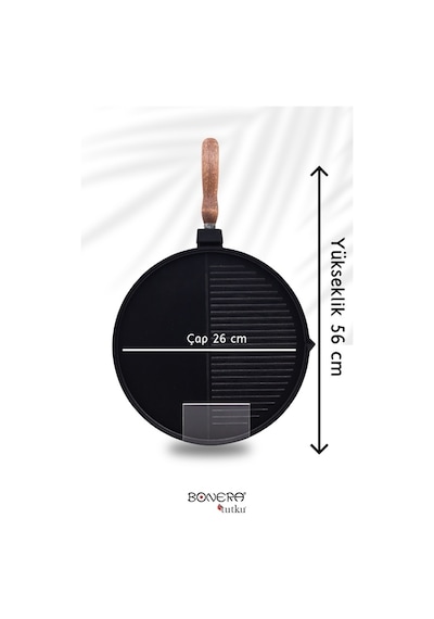 Bonera Çok Amaçlı Grill Döküm Tava 28 Cm