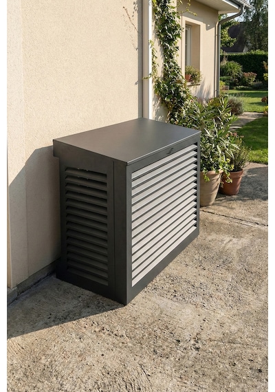 Klima Motoru/dış Ünite Gizleme/koruma Kafesi L 120x62x110 H Açılı Condor Antrasit
