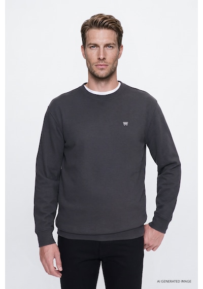 Wrangler Pamuklu Selanik Regular Fit Erkek Sweatshirt W2620080003 Antrasit