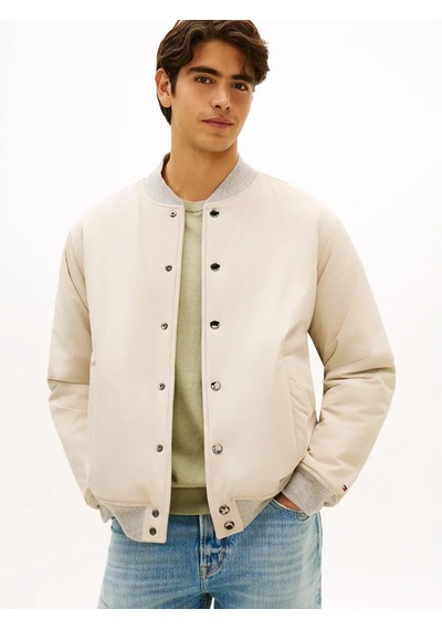 Tommy Hilfiger Crest Graphıc Revers, P97 Krem Erkek Ceket