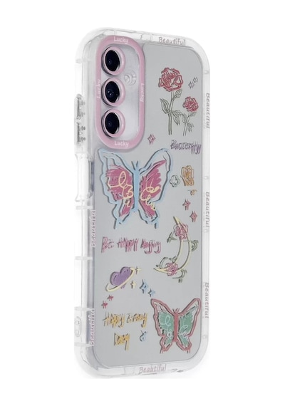 Newface Samsung Galaxy A05s Kılıf Reflexion Desenli Kapak - Desen 8 Şeffaf