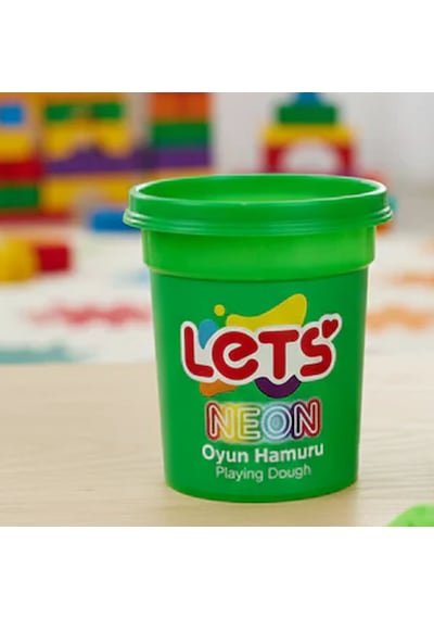 Lets Oyun Hamuru Tek Renk Neon Yeşil 110 G Y L01009 Çok Renkli