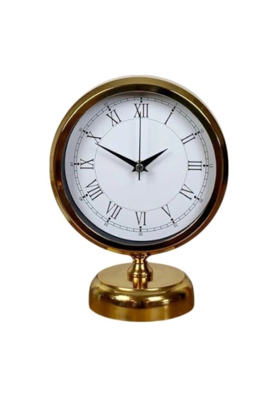 Golden Edge 25x20 Gold Metal Masa Saati Çok Renkli