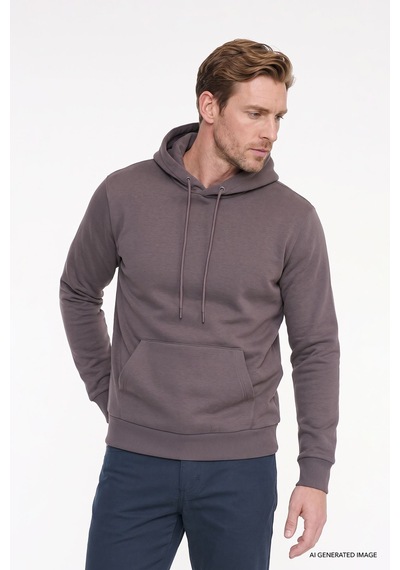 AC&Co / Altınyıldız Classics Erkek Koyu Gri Standart Fit Normal Kesim Kapüşonlu Kanguru Cepli Pamuklu Sweatshirt Koyu Gri AC&Co / Altınyıldız Classics Erkek Koyu Gri Standart Fit Normal Kesim Kapüşonlu Kanguru Cepli Pamuklu Sweatshirt Koyu Gri