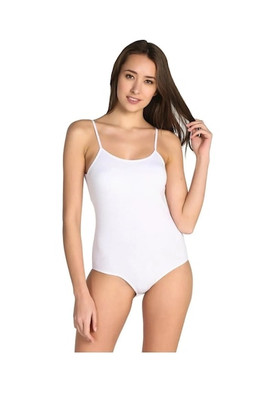 Seher Kadın Beyaz 6'lı Paket %100 Pamuk Siyah Ip Askılı Kancalı Body Zıbın Beyaz