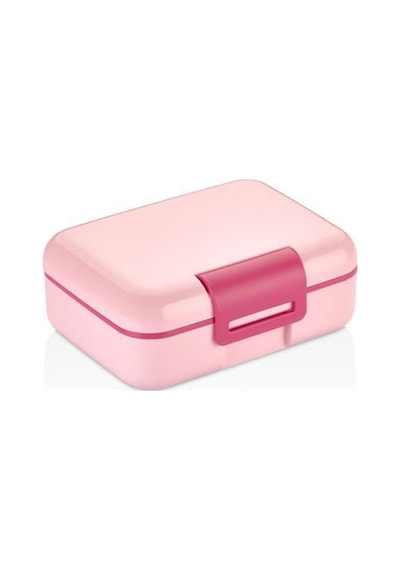 6 Bölmeli Yemek Saklama Kabı Çatal, Kaşık Ve Bıçaklı Beslenme Kutusu, Lunch Box Diyet, Pembe Desenli