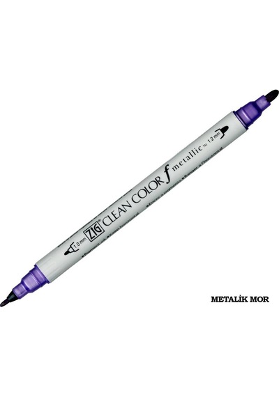 Zig Clean Color Çift Uçlu Keçe Kalem Tcs-8000 Gümüş
