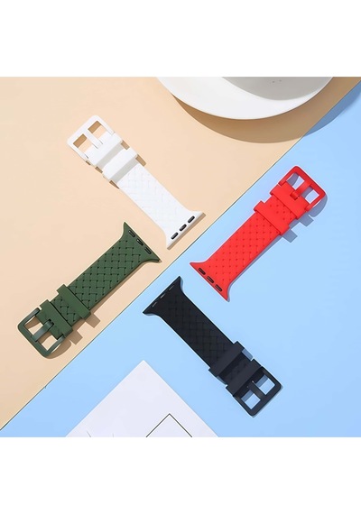 Apple Watch Uyumlu Watch 3 4 5 6 7 8 9 Se Serileri 38 40 41mm Kordon Kayış Silikon Mt92