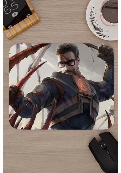 Half Life Kaymaz Dikişli Kauçuk Oyuncu Mousepad V3 - 22x18 Gaming Mouse Pad Fare Altlığı