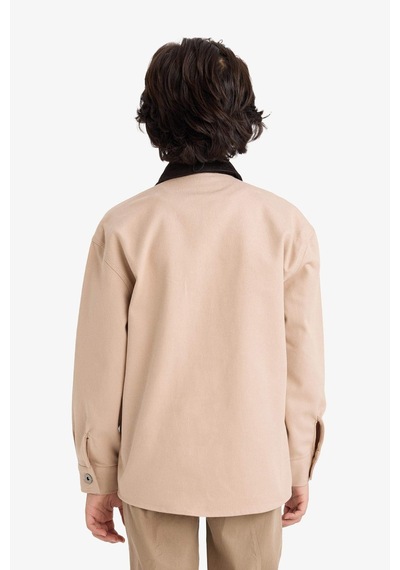 Defacto Erkek Çocuk Gömlek Yaka Gabardin Ceket G6419a826spbg731 Bej-bg731