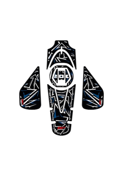 GP Kompozit Bajaj Pulsar NS 200 2011-2024 Uyumlu Tank Pad Seti Mavi