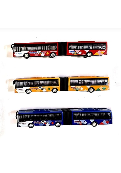 Metal Oyuncak Otobus 22 Cm Çek Bırak Metrobüs