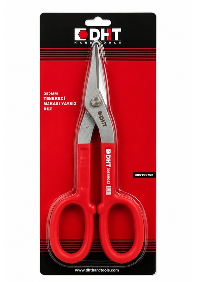 Dht 250 Mm Yaysız Düz Tenekeci Makası Profesyonel Sac Metal Levha Kesme Makası