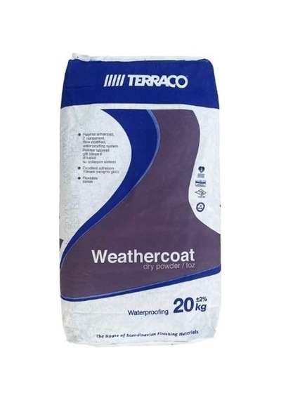 Terraco Weathercoat Sublok Yarı Elastik Su Yalıtım Malzemesi Toz Bileşen 20 Kg