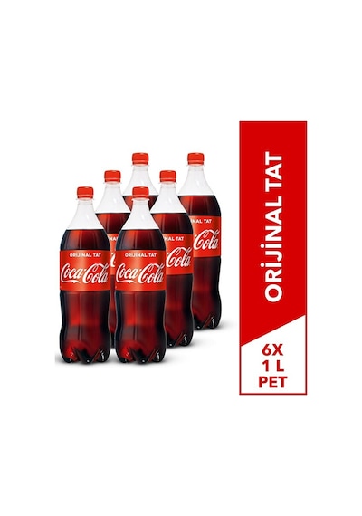Coca Cola Pet 1 Litre, 6'lı Paket