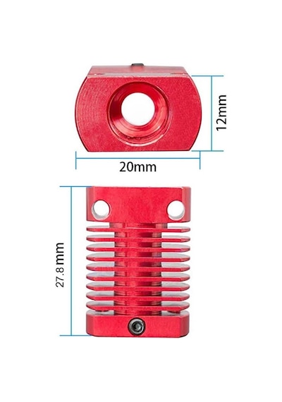 3d Yazıcı Isıtma Alüminyum Blok Ender-3, Ender-3 Pro, Ender-3 V2, Ender-5, Cr-10 Serisi Baskı Kafası