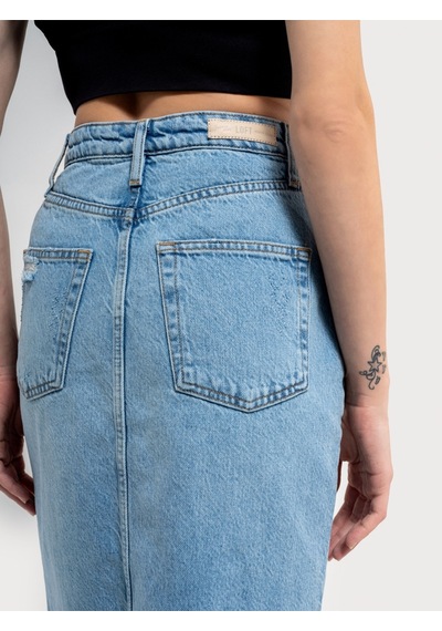 Slim Fit Kadın Etek Denim