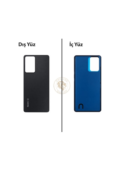 Xiaomi Redmi Note 12 Pro 5g Siyah Arka Pil Kapağı Batarya Kapağı Lazer Kesim Back Cover Çok Renkli