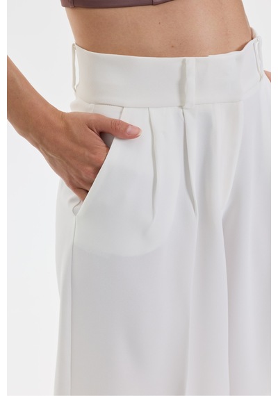 Rebellion Phontom Cut Pants Beyaz