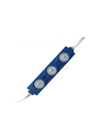 10 Adet Mavi 12v 1.5w 3 Ledli Mercekli Parmak Led Modül 2835 Smd