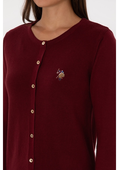 U.s. Polo Assn. Kadın Bordo Hırka Triko 50307737-vr014 Bordo