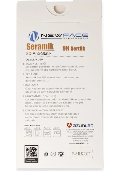 Newface Xiaomi Redmi Note 9 3d Antistatik Mat Seramik Nano Semeglbl - 30 Ekran Koruyucu