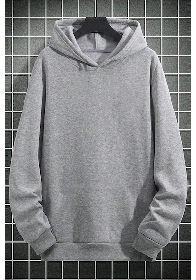 California Baskılı Oversize Sweatshirt Gri