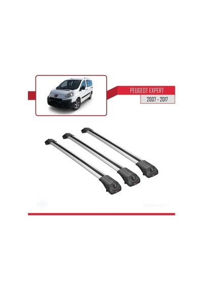 Peugeot Expert 2007-2017 Arası İle Uyumlu Ace-1 Ara Atkı Tavan Barı Gri 3 Adet Bar