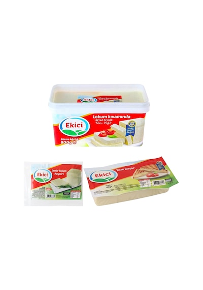 Ekici Beyaz Peynir 800  G + Taze Kaşar Peyniri 600 G + İzmir Tulum Peyniri 300 G