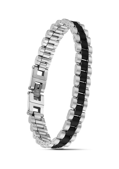 Moncuk Design Siyah Beyaz Ful Çelik Bileklik 33511g1d5m Siyah