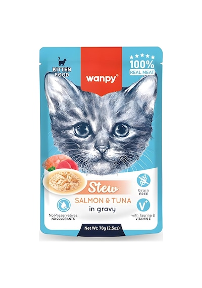 Tr Pouch Somonlu Ve Ton Balıklı Yaş Kedi Maması 70gr X 5 Adet