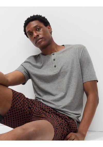 Marks & Spencer Geometrik Desenli Pijama Takımı T07000078 Gri