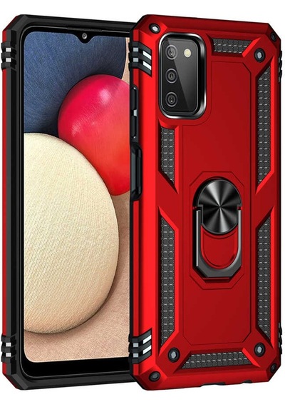 Galaxy A03S Kilif Zore Vega Yüzüklü Standli Zirh Kilif 530207034
