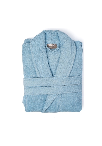 Soley Minerva Extra Yumuşak %100 Pamuk Kadın / Erkek Unisex Bornoz Renksiz