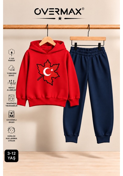 Overmax Türk Bayrağı Baskılı Kapüşonlu Sweatshirt Eşofman Takımı- 3-12 Yaş Kırmızı Üst-lacivert Alt - 929479938 Kırmızı Üst-lacivert Alt Overmax Türk Bayrağı Baskılı Kapüşonlu Sweatshirt Eşofman Takımı- 3-12 Yaş Kırmızı Üst-lacivert Alt - 929479938 Kırmızı Üst-lacivert Alt