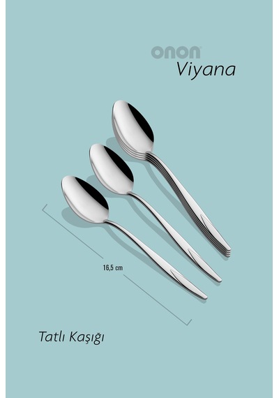 Onon Viyana 6 Adet Tatlı Kaşık Takımı