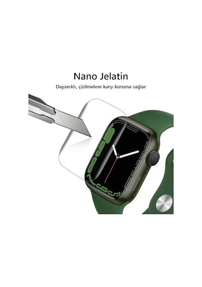 Apple Uyumlu  Watch Se 44mm 3 Adet Şeffaf Ultra Koruyucu Nano Jelatin