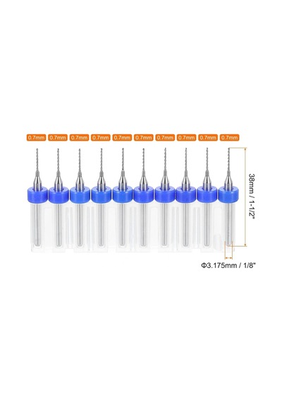 0.7mm Pcb Matkap Ucu Seti - 10 Adet Kutulu