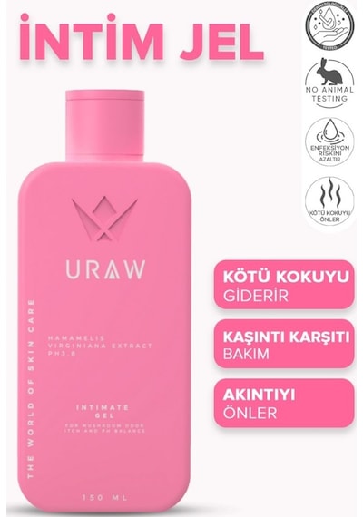 Uraw Hassas Bölge İçin Nazik Temizlik Ferahlık ve Günlük Bakım İntim Yıkama Jeli 150 ML